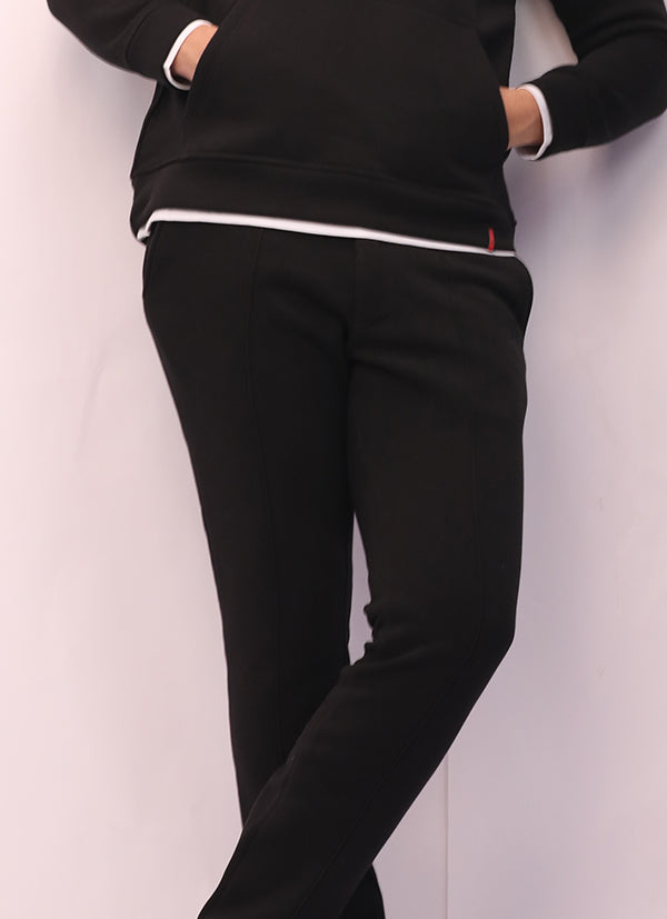 Trackies - Women cotton straight pant with embroidre - Model 9003