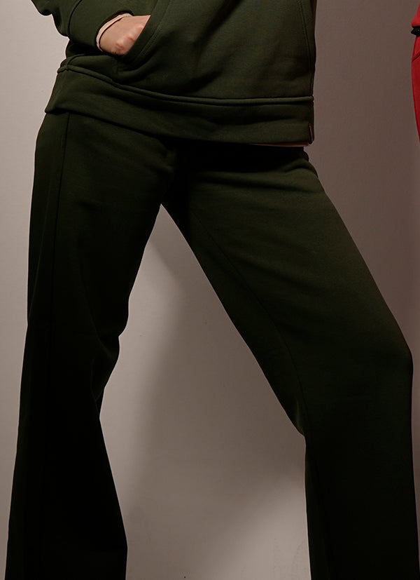 Trackies - Women cotton straight pant with embroidre - Model 9003