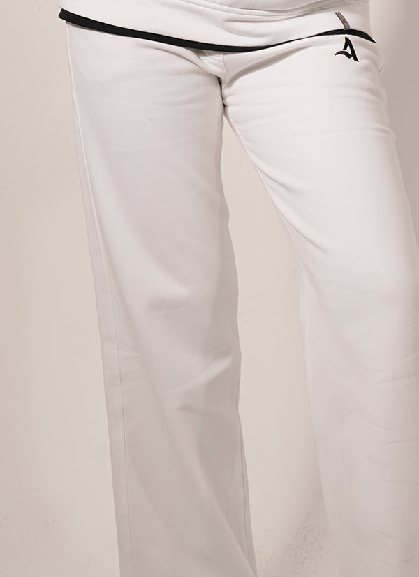 Trackies - Women cotton straight pant with embroidre - Model 9003