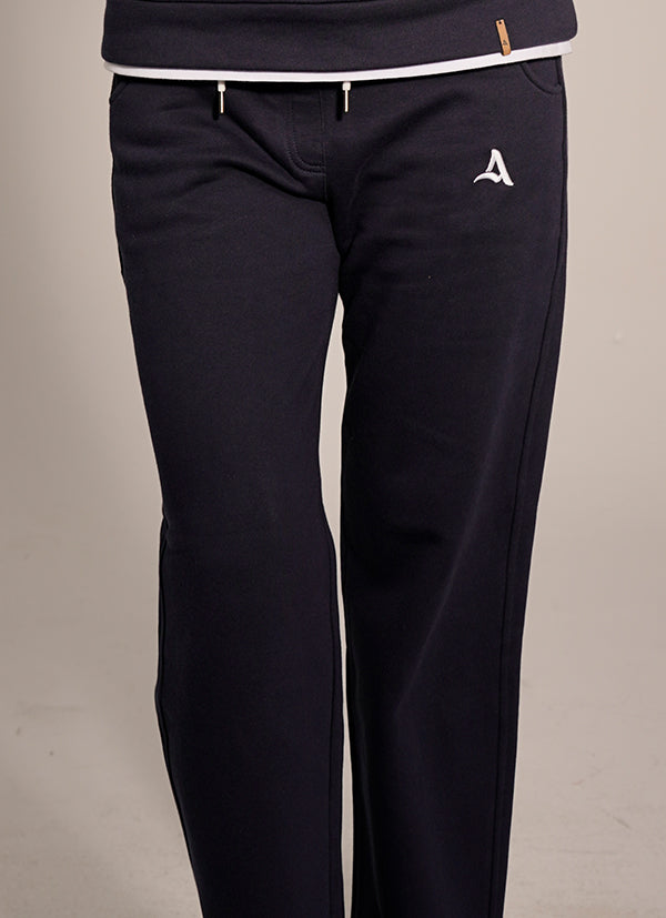 Trackies - Women cotton straight pant with embroidre - Model 9003