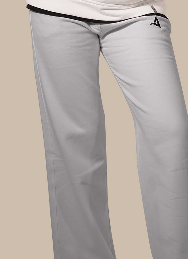 Trackies - Women cotton straight pant with embroidre - Model 9003