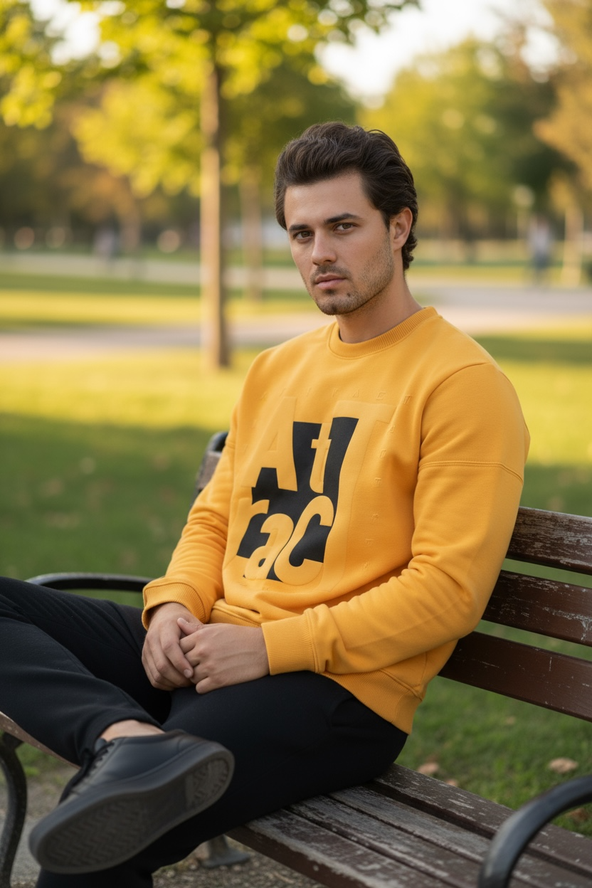 Soft power -Men sweatshirt with a long sleeves -Model 202