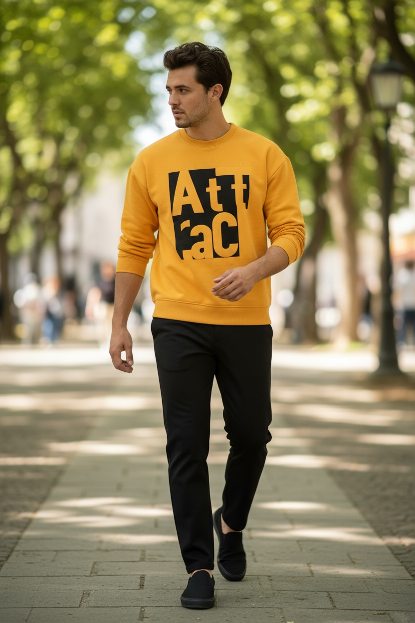 Soft power -Men sweatshirt with a long sleeves -Model 202