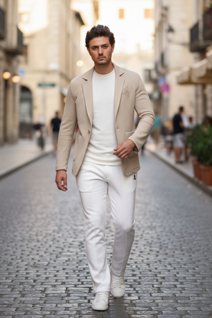 Velvet pulse - A relaxed fit blazer with a long sleeves- Model 500