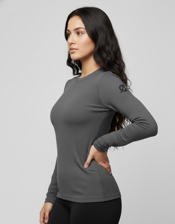 FusionWear - A women sweatshirt with a long sleeves - Model 6008